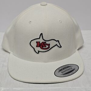KC Whale White Snapback Hat Cap By Yupoong